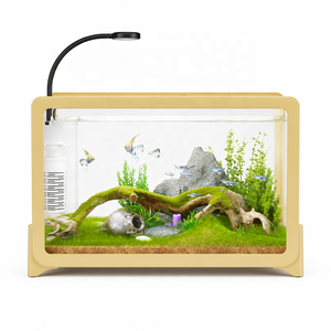 <span class=keywords><strong>Acquario</strong></span> da Tavolo Creativo per Pesci e Tartarughe con Design <span class=keywords><strong>in</strong></span> Vetro Trasparente, Reptizoo Pronto per la Spedizione, <span class=keywords><strong>Acquario</strong></span> Paesaggistico - Product Image 1