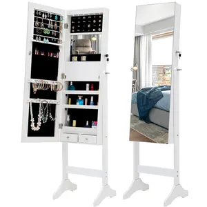 HANYEE 2022 Modern bedroom furniture simple wood dresser simple jewelry storage makeup frame with mirror full body photo