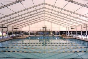 Telaio clear span structure sport stadium roof cover natatory piscina tendone tenda hall capannone in vendita - Product Image 4