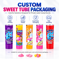 Tube d'emballage en aluminium et plastique sans BPA, personnalisé avec impression UV, bouchon à vis, réutilisable pour confiture et bonbons