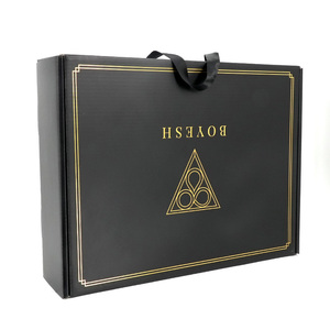 Fashion Clothing Shoe Products <strong>Gift</strong> Packaging <strong>Box</strong> Luxury Custom Gold Logo Black Cardboard <strong>Long</strong> Tall Boots <strong>Box</strong> with Handle - Product Image 5