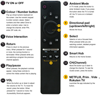 Télécommande vocale RM-G2100 V1 à piles AAA pour Smart TV LED 4K Ultra HD, étanche, à écran tactile, code fixe – Meilleure vente