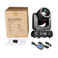 Luz Móvil de Cabeza con Efecto de Haz de Luz LED de 180 W, Mini Luz Estroboscópica con Prisma 3D y Efecto Halo, Luces de Fiesta DMX512 para Equipos de Iluminación de Escenario para DJ