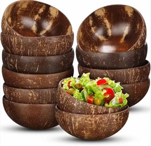 Mini bol en coquille de noix de coco fait main de luxe avec cuillère, vaisselle écologique durable et écoresponsable - Product Image 1