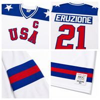 Maillot de hockey sur glace personnalisé YZ avec broderie, logo, nom, design gratuit, uniforme d'équipe de hockey vierge