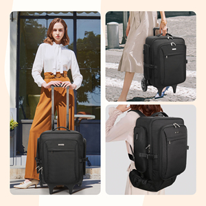Valigia Trolley in Nylon di Grande Capacità Relavel per Trucchi, Zaino con Ruote e Quattro Piccole Borse con Cerniera, <span class=keywords><strong>Organizer</strong></span> per Attrezzi da Parrucchiere - Product Image 6