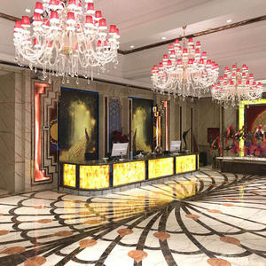 Luci a sospensione rosse con rami di vetro colorato per <span class=keywords><strong>sala</strong></span> banchetti di lusso illuminazione Decorative per soggiorno moderno lampadari di cristallo - Product Image 4