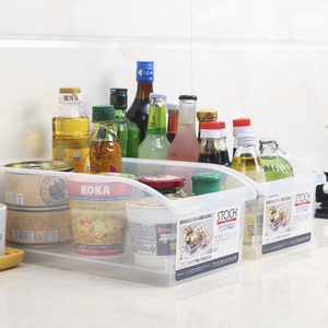 QM Multipurpose Refrigerated Kitchen Transparent clear PP Plastic fridge Storage Box food Organizer container set with wheels