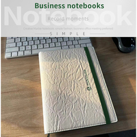 Carnet de notes A5 planificateur personnalisé carnet de notes blanc agenda bloc-notes journaux papier texture plissée boîte cadeau d'affaires couverture rigide