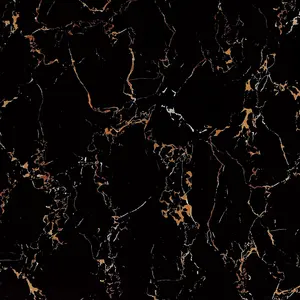 מלא גוף שחור פרח זהב מלוטש מזוגג אריחי 60x60 80x80 מלא גוף פורצלן אריחי