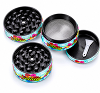Broyeur à herbes en alliage de zinc personnalisé 50 mm 63 mm, broyeur magnétique pour tabac et épices avec logo personnalisé