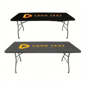 Nappe sur mesure 6ft 8ft Housse de table professionnelle Nappe ronde Logo Publicité Salon professionnel Affichage événementiel - Product Image 2