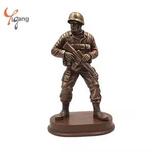 Изготовленные на заказ Литые металлические армейские солдатские скульптуры бронзовые и латунные фигурки для домашнего декора и подарков - Product Image 6