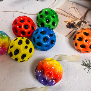 Pelota de Goma Suave y Rebotante de PU, Pelota Lunar de Alto Rebote, Colorida, Interactiva, Brillante, para Niños, Juguetes de Playa para Exteriores - Product Image 6