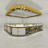 Vitrine d'exposition haut de gamme personnalisable en émail émaillé pour bijoux et produits, avec vitrine en verre, pour utilisation en hall d'exposition d'entreprise