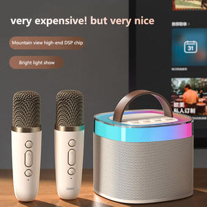 Mới phát hành màu xanh răng BT v5.0 loa rạp hát tại nhà KTV không dây Stereo <span class=keywords><strong>Microphone</strong></span> 2.4G sâu bass pin ngoài trời RGB ánh sáng - Product Image 2