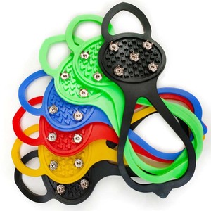 Crampons à glace de taille adulte pour enfants, crampons antidérapants, crampons en acier à 5 crampons pour glace et neige, crampons de traction pour chaussures et bottes - Product Image 1