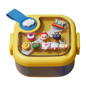 Children'S Portable Lunch Box with Spoon Scissors Set Complementary Food Bowl Lunchbox Kids