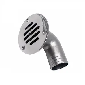 90 degree stainless steel marine hardware floor deck cockpit drain Scupper Plug stainless For Boat Accessories