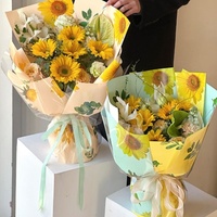 Sonnenblumen-Verpackung BOPP-beschichtetes Wasserfestes Blumenstrauß-Verpackungspapier Blumen-Geschenkpapier Großhandel