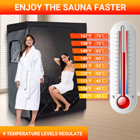 Tente de sauna à vapeur de maison moderne pliable de taille personnalisée Double boîte de sauna pour la relaxation Detox Dropshipping Portability Sweat Sauna