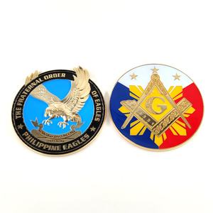 カスタムメイソンバッジ フィリピン国旗 メイソン ラウンドメタル メイソンオートカーエンブレム - Product Image 2