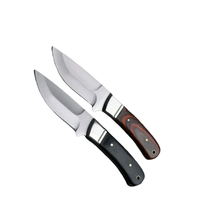 Camping 5CR15 MOV Steel Knife Multifunctional Not Easy To Rust Hard Wood Stainless Steel Folding Knife sheath butcher knife