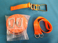 Ceinture de sécurité double D-ring de haute qualité pour l'escalade avec frein de chute et mousqueton pour la protection contre les chutes