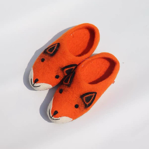 Pantoufles en laine mélangée de qualité supérieure à 100 % avec semelle en <span class=keywords><strong>cuir</strong></span>, unisexes, à enfiler, en feutre de laine naturelle - Product Image 4