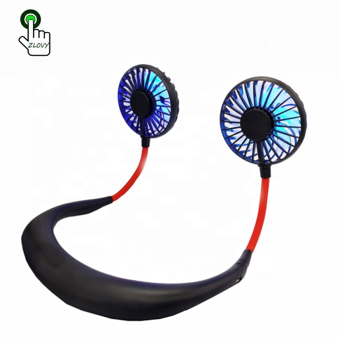 New Item Mini Electric USB Fan Portable Sports Rechargeable Hanging Neck Fan