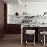 Tabouret de bar moderne de luxe léger, réglable, en acier inoxydable, à dossier, pour la salle à manger et le comptoir de cuisine