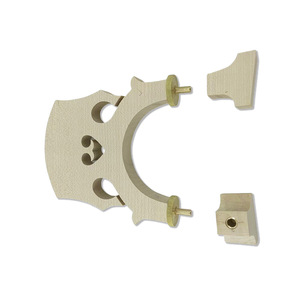 Accessoires pour violoncelle et violon : touche en ébène et érable, chevalet à pieds hauts, touche non polie, séparée - Product Image 4