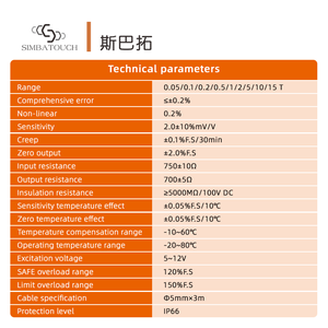 Miniatur-Edelstahl-Kraftsensor mit IP66-Schutzklasse fü<span class=keywords><strong>r</strong></span> Pulver- und Feuchtigkeitswerkstätten - Product Image 3