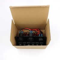 Panneau de commutation à bascule 6 voies DC 12-24V avec voltmètre et prise USB pour voiture, camion, bateau, véhicule, marine