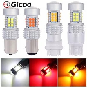 Luz LED de Señalización 1156 BA15S 1157 BAY15D Canbus para Auto, 3030SMD, Doble Color, 7440 7443 3156 3157, Bombilla de Señalización Trasera, Ámbar/Blanco - Product Image 1