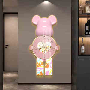 Net celebrità rosa creativo LED atmosfera luce decorativa in plastica orologio da parete con <span class=keywords><strong>Display</strong></span> ad ago per soggiorno all'ingrosso - Product Image 1