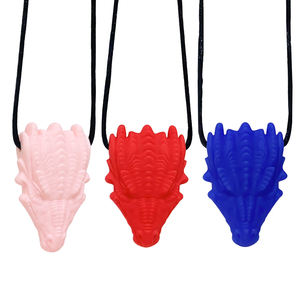 Nuevo Collar de Silicona con Diseño de Dragón para Niños, Collares Masticables de Moda, Serie para Niñas, Regalo de Joyería - Product Image 3