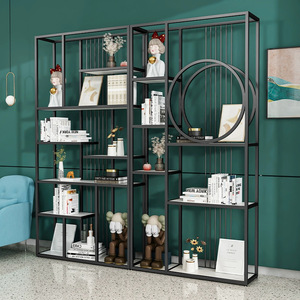 Expositor de hierro forjado de estilo nórdico moderno, estantería comercial de pie, armario, pabellón multiusos, almacenamiento - Product Image 1