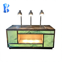 Station de buffet mobile OKEY, comptoir de bar à cocktails, station de buffet portable, table de buffet pliable, station de bar mobile