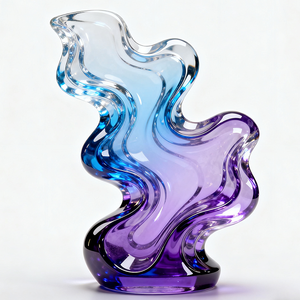 Custom Designed Modern 3D Transparent Resin Sculpture-Handmade Electroplated Art & Collectible with Custom Sizes