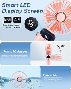 Producto de tendencia más nuevo, ventilador de mano plegable de 3000mAh, ventilador portátil para exteriores con cordón - Product Image 2