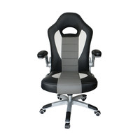 Chaise de bureau pivotante réglable en gris, fauteuil de jeux, haute qualité