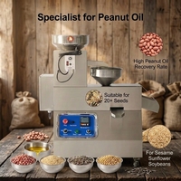 Extracteur d'huile commercial automatique 15 kg/h, presse à vis en acier au carbone pour le traitement de plusieurs graines