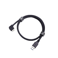 Cable USB 3.0 A macho a Micro B en ángulo recto para disco duro externo