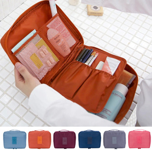 Korean style travel <b>storage</b> bag for women, large capacity, simple cosmetic bag with print, <b>toiletry</b> bag. - Product Image 2
