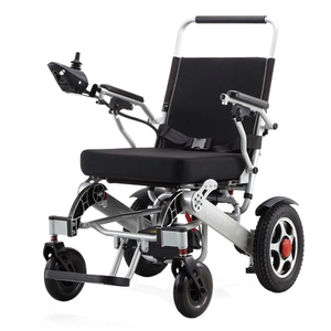 Fauteuil roulant électrique économique en aluminium portatif pour adultes handicapés avec frein manuel