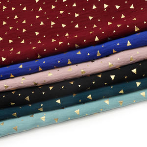 Tissu de dorure tissé 100% polyester avec <span class=keywords><strong>tampon</strong></span> en feuille d'or <span class=keywords><strong>pour</strong></span> vêtements, nouveau design à la mode, 160gsm - Product Image 3