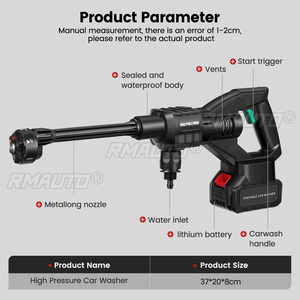 500W 1500mah Cordless Portable High Pressure <b>Car</b> <b>Washer</b> Washing Cleaner Machine Water Gun - Product Image 4