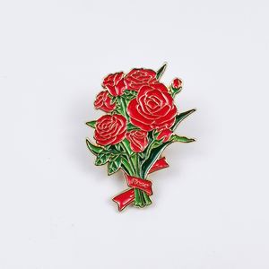 Cute <b>Retro</b> Rose Cartoon Animal Soft Enamel Lapel Pin Custom Metal Badge Brooch High Quality Wholesale Manufacture Gift Accessory - Product Image 3
