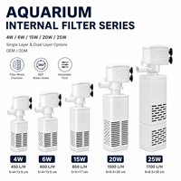 Pompe de filtration interne pour aquarium, filtration multi-étages, oxygénation, circulation de l'eau, 4W 6W 15W, aquarium, OEM ODM, vente en gros